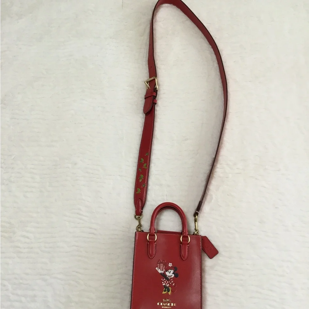 Coach And Disney Bags Disney X Coach North South Mini Tote With Minnie Mouse